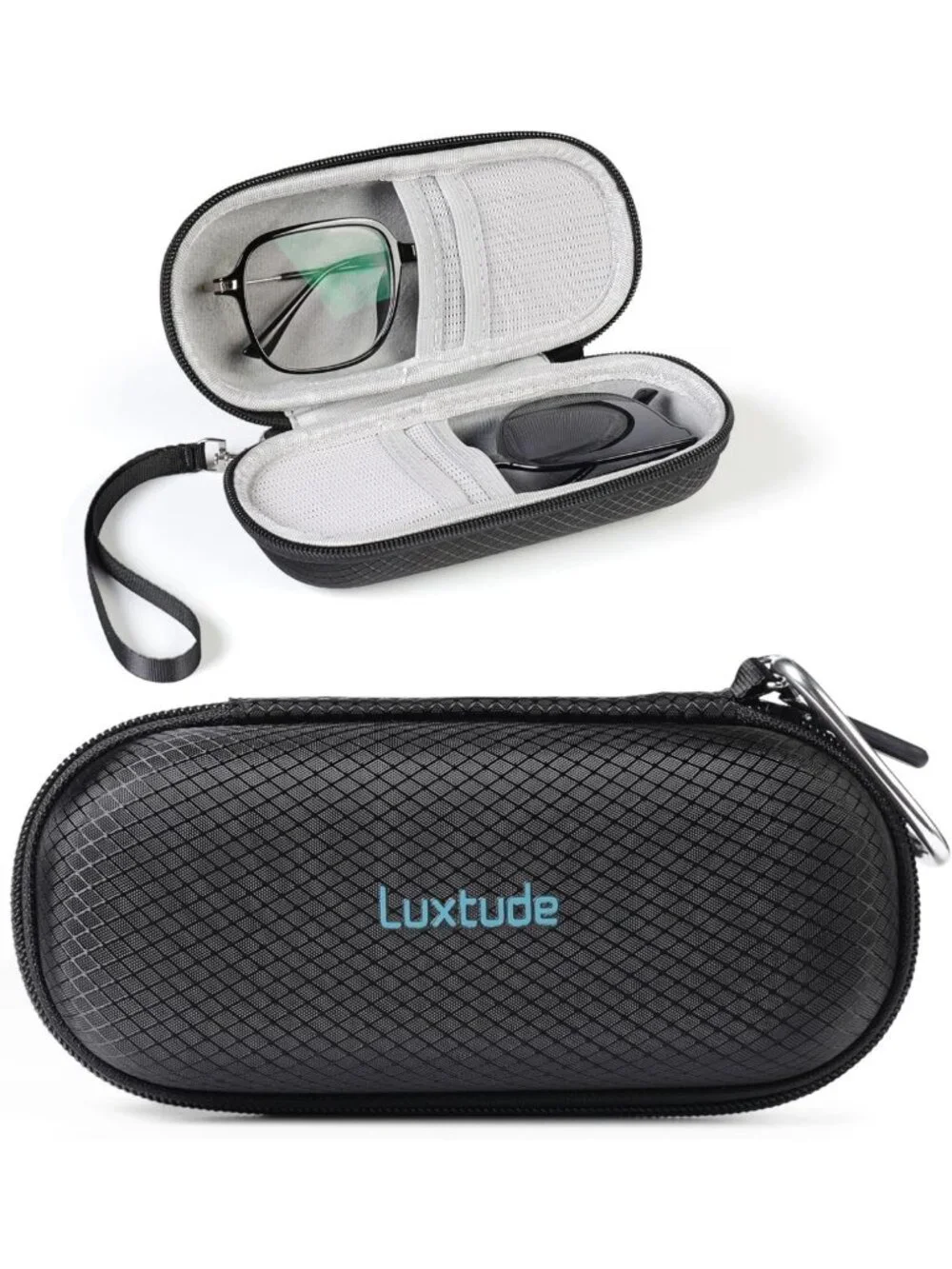 Double Eyeglass Case & Sunglass Organizer - Travel-Friendly, Durable Design